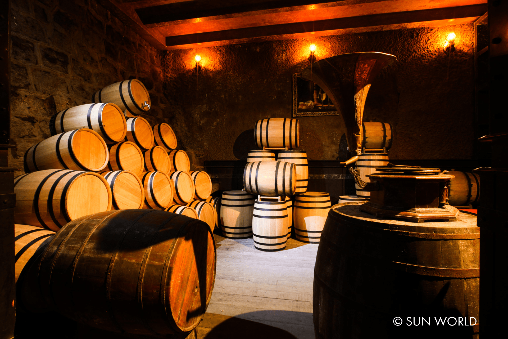 Hầm rượu Debay nằm sâu trong khe núi với nhiệt độ luôn ổn định từ 16-20 độ, là nơi cất giữ các loại rượu quý, đặc biệt là những loại Vang Pháp hảo hạng.