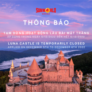 ANNOUCEMENT: LUNAR CASTLE IS TEMPORARILY CLOSED FROM DECEMBER 5TH TO DECEMBET 6TH, 2022