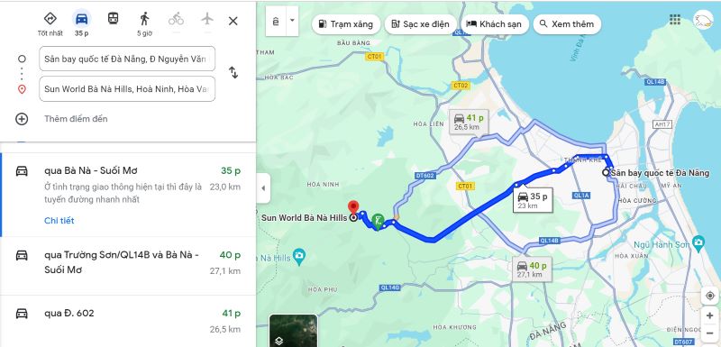 3 tuyến đường đi từ sân bay Đà Nẵng đến Ba Na Hills