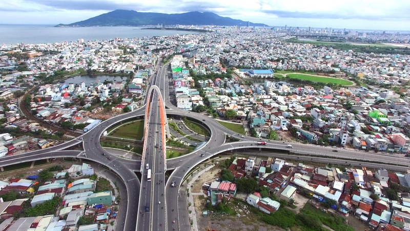 Cây cầu Ngã Ba Huế được thiết kế với 3 tầng cho các tuyến đường khác nhau 