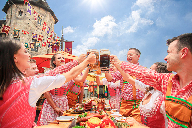 Guests Attending B'estival Can Enjoy Typical German Dark Beer In A Lively Festival Atmosphere