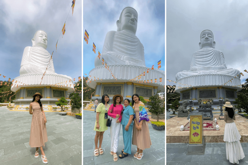 Nhiều du khách ưu tiên chọn chế độ 0.5x khi check-in cùng tượng Phật tại chùa Linh Ứng Bà Nà