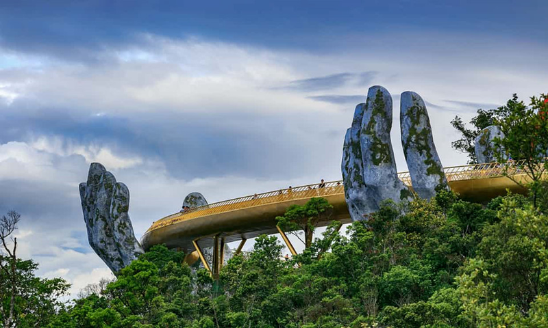 Golden Bridge At Bottom View