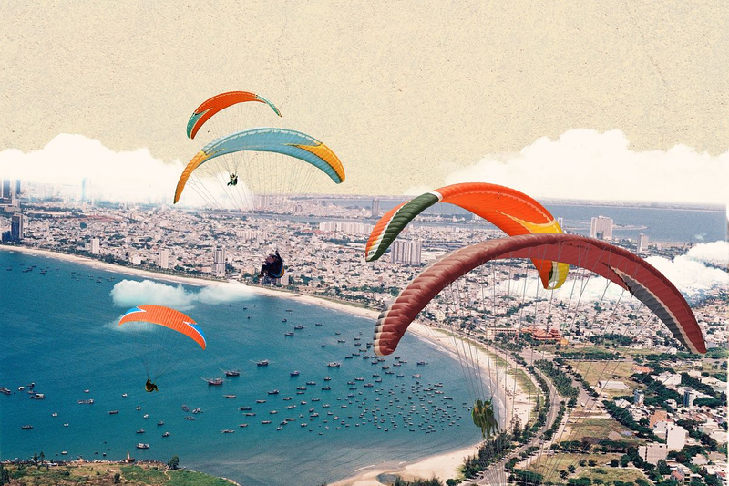 Paragliding Along The Sea Route
