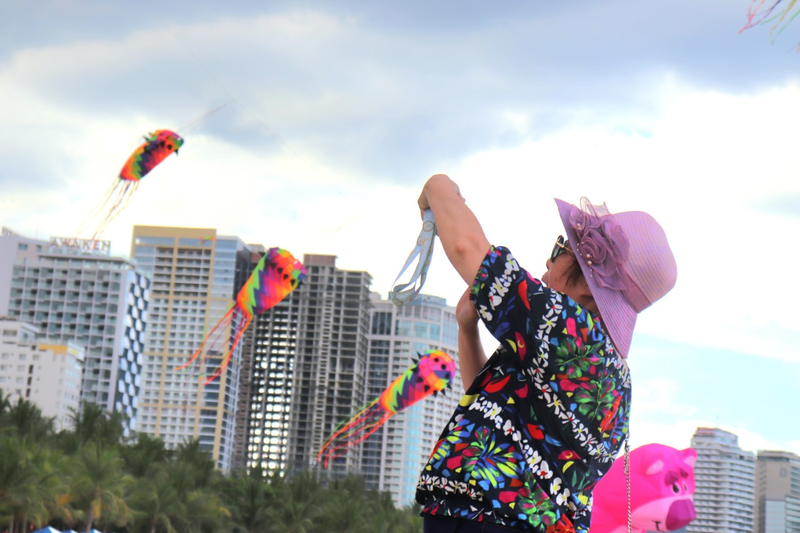 Visitors Experience The Kite Flying Festival
