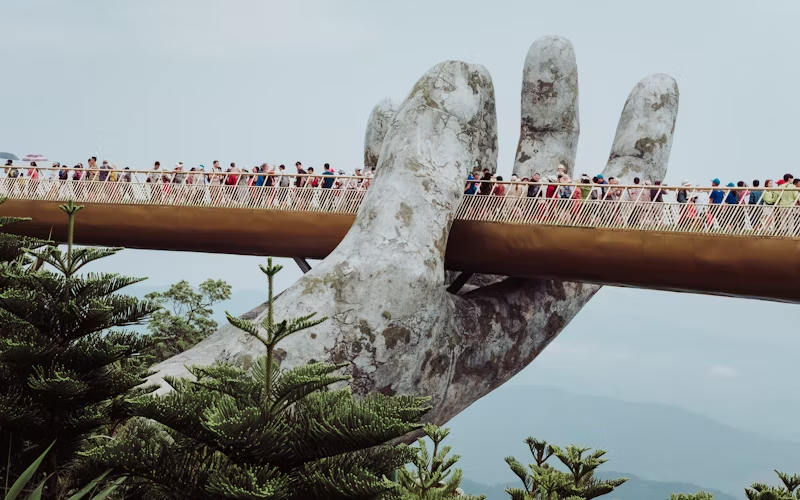 Visitors To The Golden Bridge