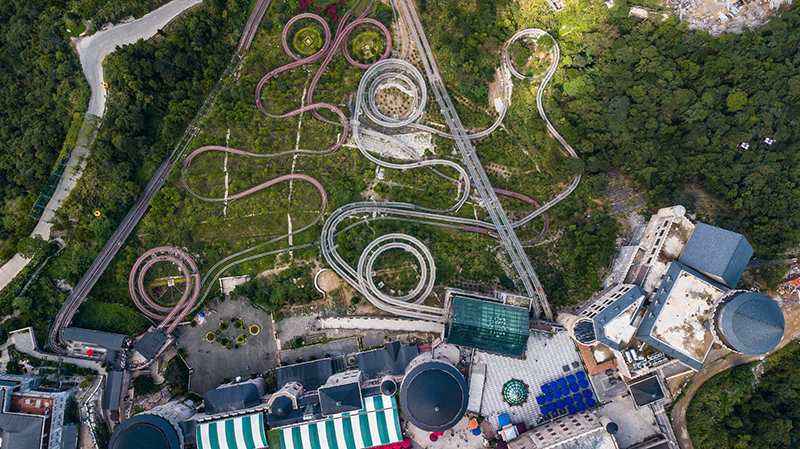 The Panoramic View Of The Alpine Coaster At Ba Na Hills