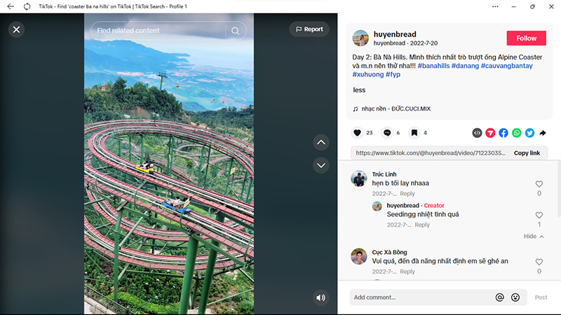 Vietnamese Tiktok Channel Recommends Everyone To Try It At Ba Na Hills